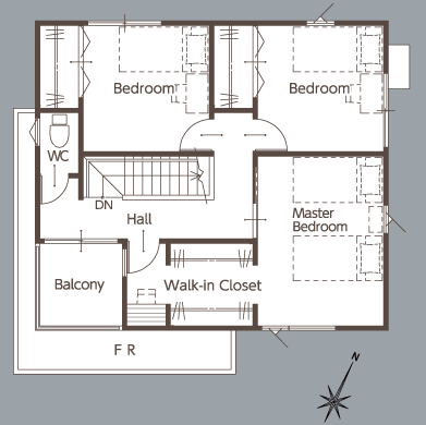 ユニバーサル ホーム　1階全室無垢×床暖房